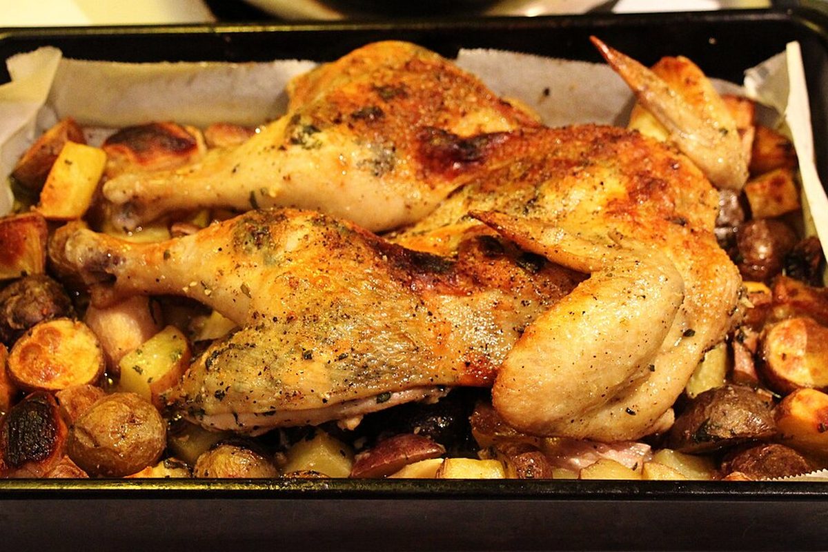 Frango Assado com Batatas